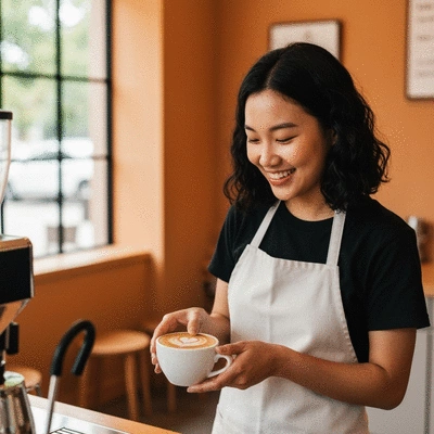 Business owner looking at two paths, one labeled 'DIY SEO' and the other 'Hire Agency', representing a decision point, clean image, no text.
