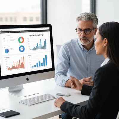 Arlington SEO expert explaining strategy to a business owner